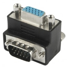 90 Degree VGA 15 Pin Male to Female Right Angle Adapter