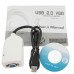 USB To VGA Multi  Monitor   Multi  Display Adapter  USB 2 0 External Graphics Card